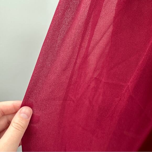 Lulus Make Way For Wonderful Berry Red Lace Sleeveless Maxi Dress Size S - Picture 12 of 14